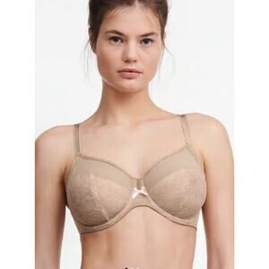 Chantelle Révele Moi Perfect Fit Underwire Bra - Nude Warm Honey 42C NWT $92